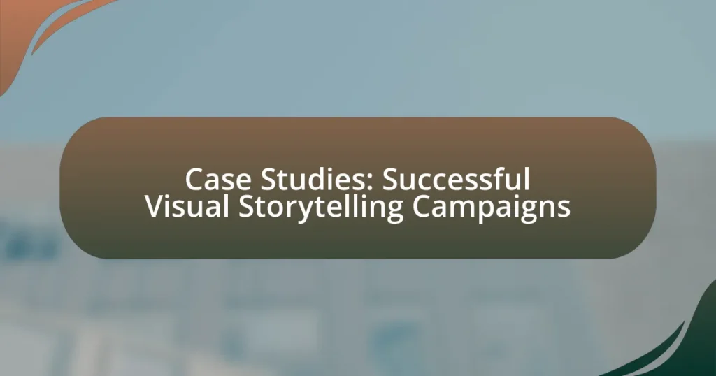 Case Studies: Successful Visual Storytelling Campaigns