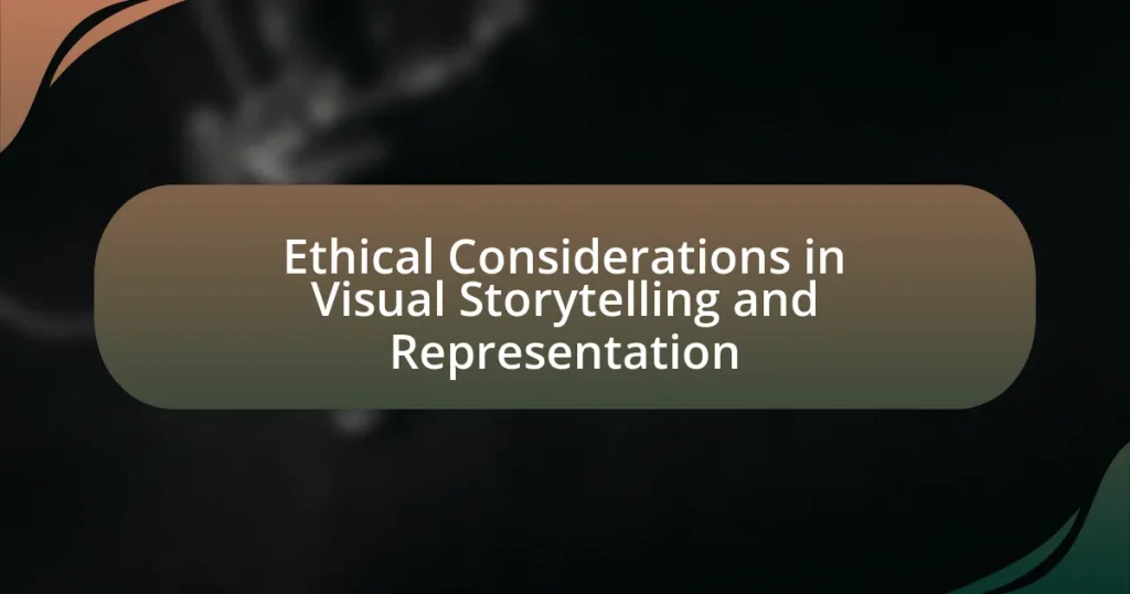 Ethical Considerations in Visual Storytelling and Representation