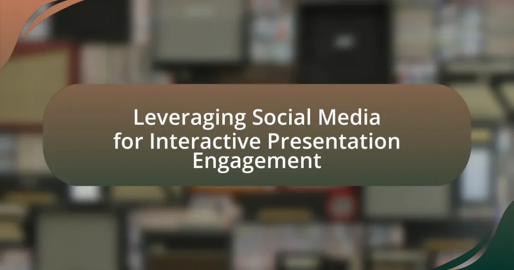 Leveraging Social Media for Interactive Presentation Engagement