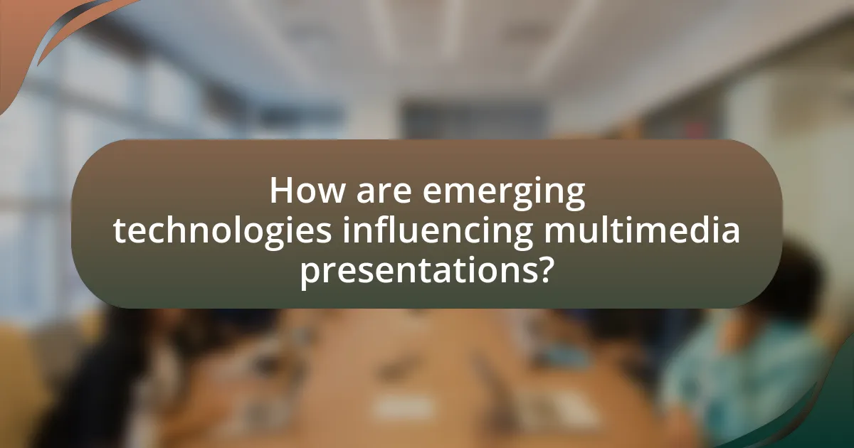 How are emerging technologies influencing multimedia presentations?