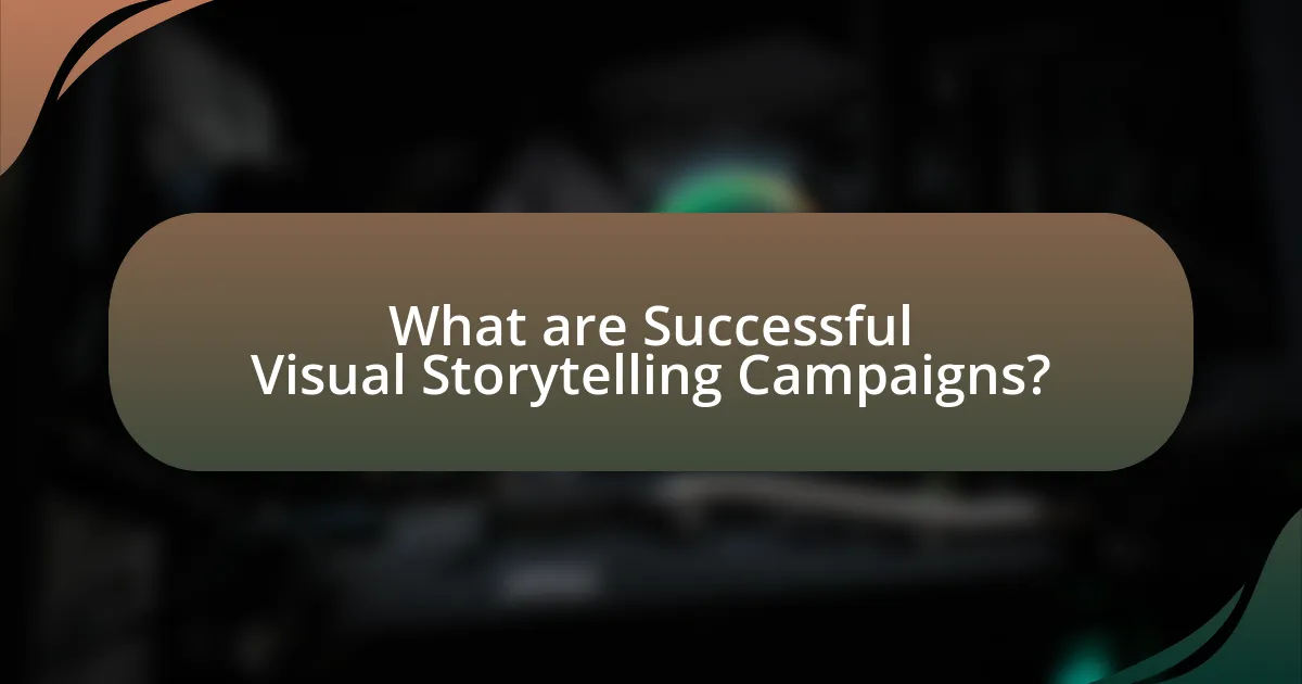 What are Successful Visual Storytelling Campaigns?