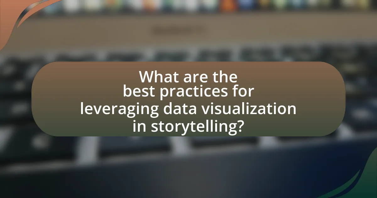 What are the best practices for leveraging data visualization in storytelling?