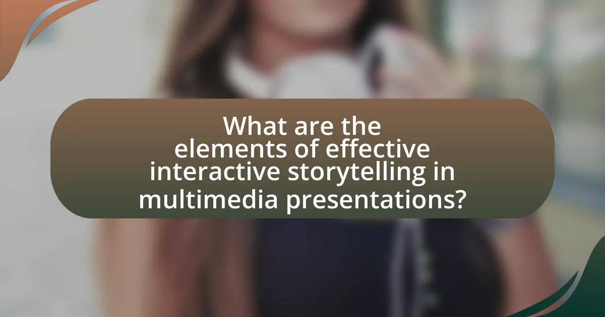 What are the elements of effective interactive storytelling in multimedia presentations?