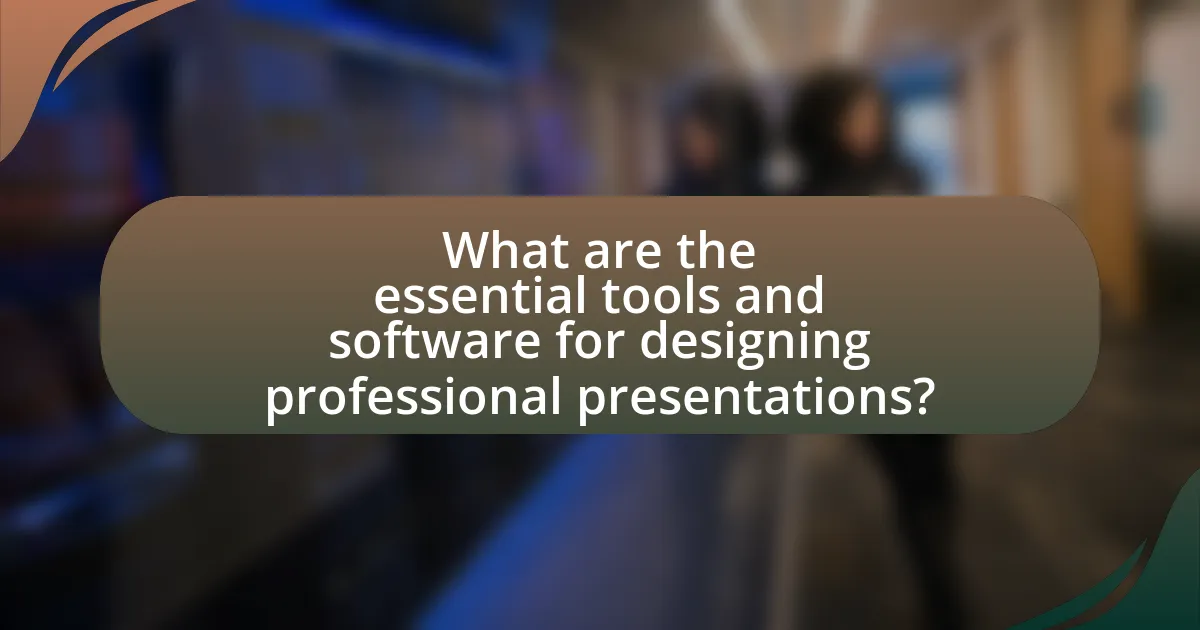 What are the essential tools and software for designing professional presentations?