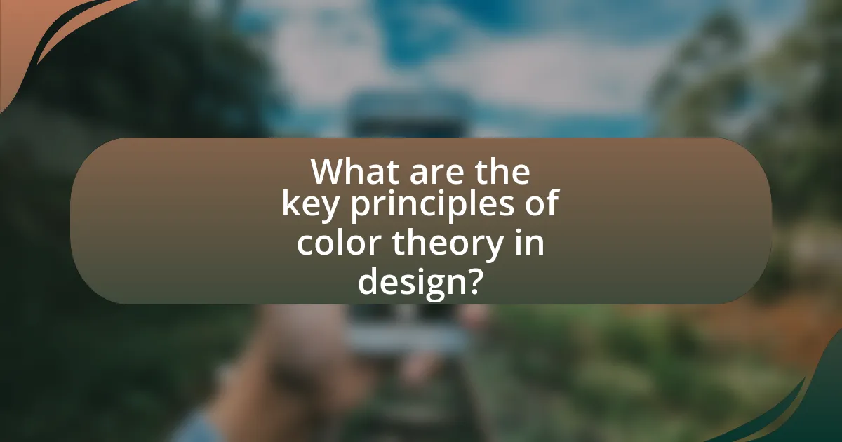 What are the key principles of color theory in design?