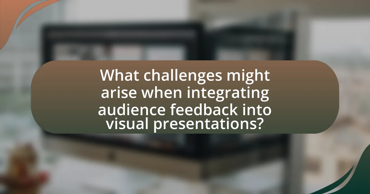 What challenges might arise when integrating audience feedback into visual presentations?