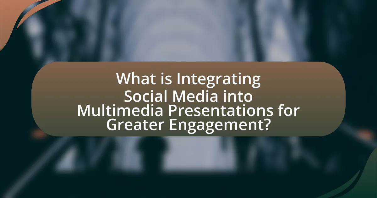 What is Integrating Social Media into Multimedia Presentations for Greater Engagement?