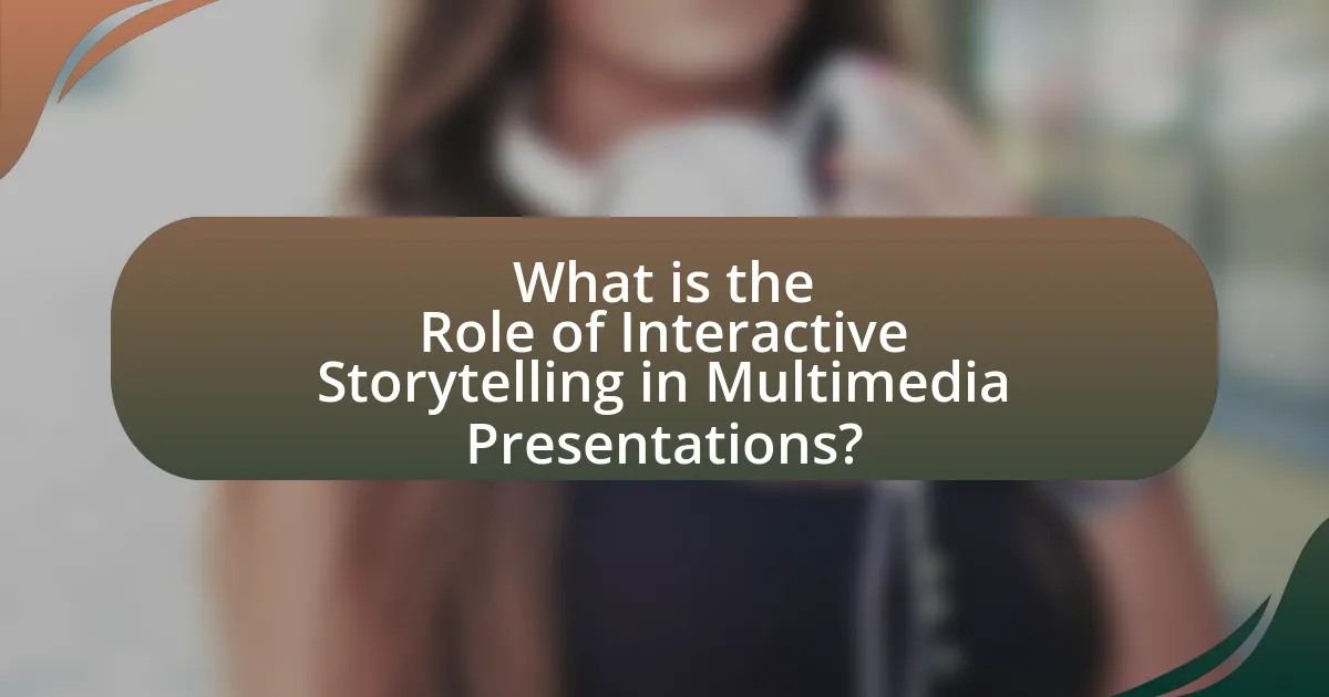 What is the Role of Interactive Storytelling in Multimedia Presentations?