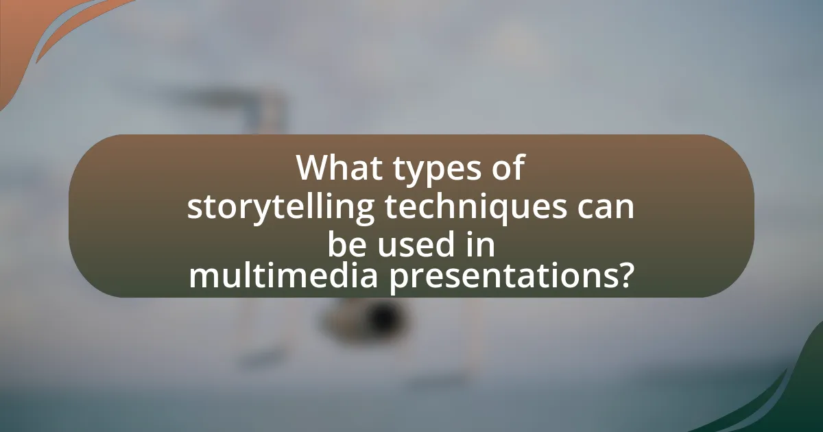 What types of storytelling techniques can be used in multimedia presentations?