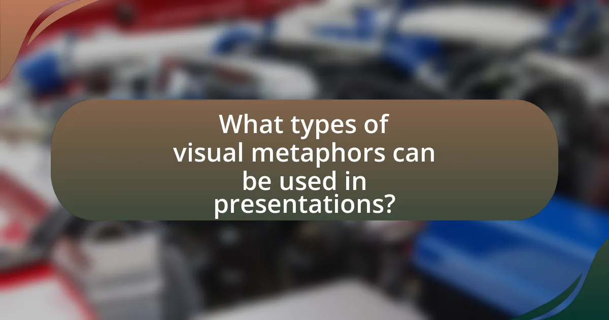 What types of visual metaphors can be used in presentations?